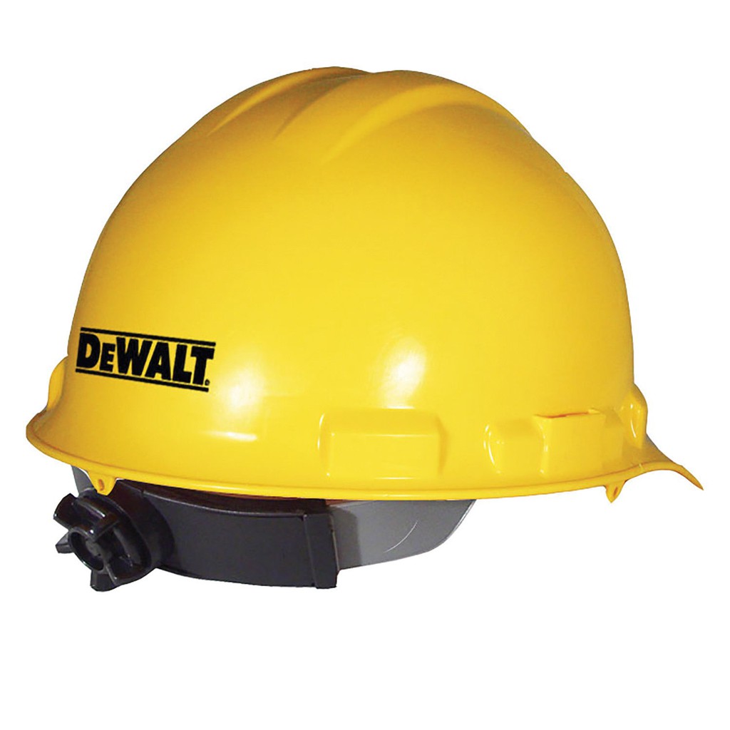 含稅🔆限量Dewalt得偉原廠進口6點棘輪懸掛式黃色工程帽 工作帽 黃色得偉安全帽
