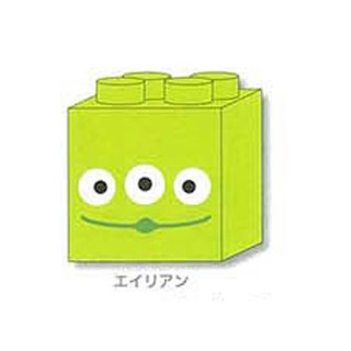 日本 玩具總動員 三眼怪 堆疊 積木 樂高 擦子 橡皮擦 文具用品~安安購物城~