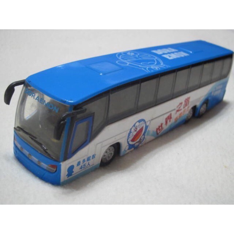 【KENTIM 玩具城】正版授權小叮噹藍白色旅遊巴士(世界之旅遊覽車)聲光合金迴力車(多啦A夢、哆啦A夢)