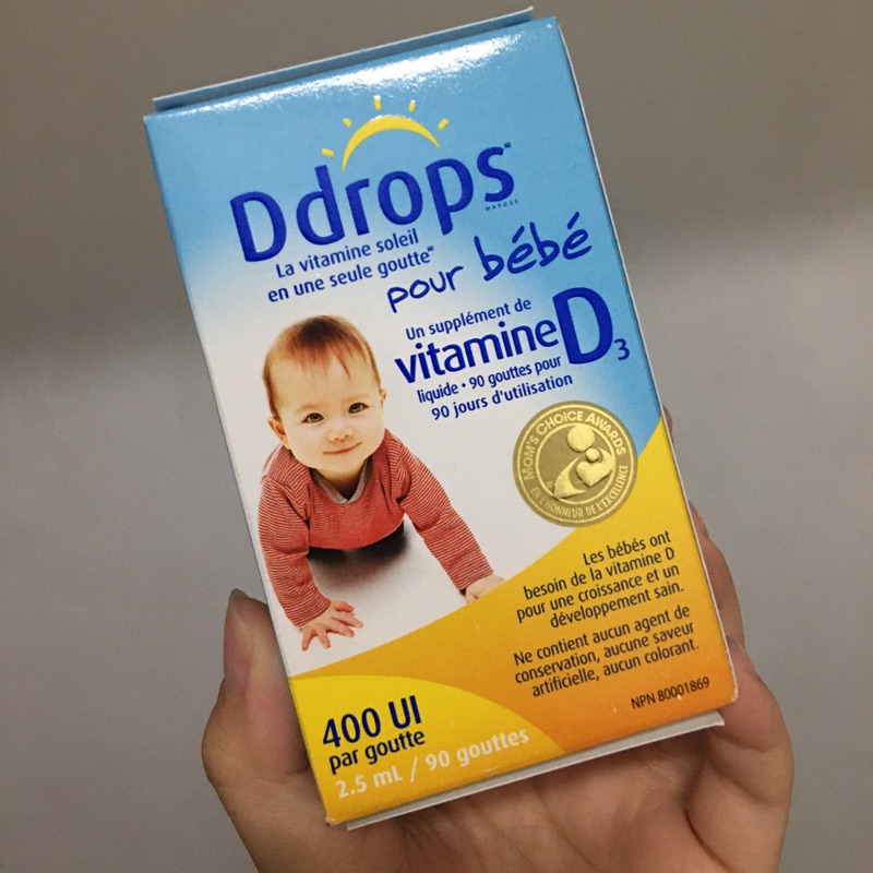 現貨 Ddrops嬰兒維他命D3 400IU 滴露Baby Liquid Vitamin D3