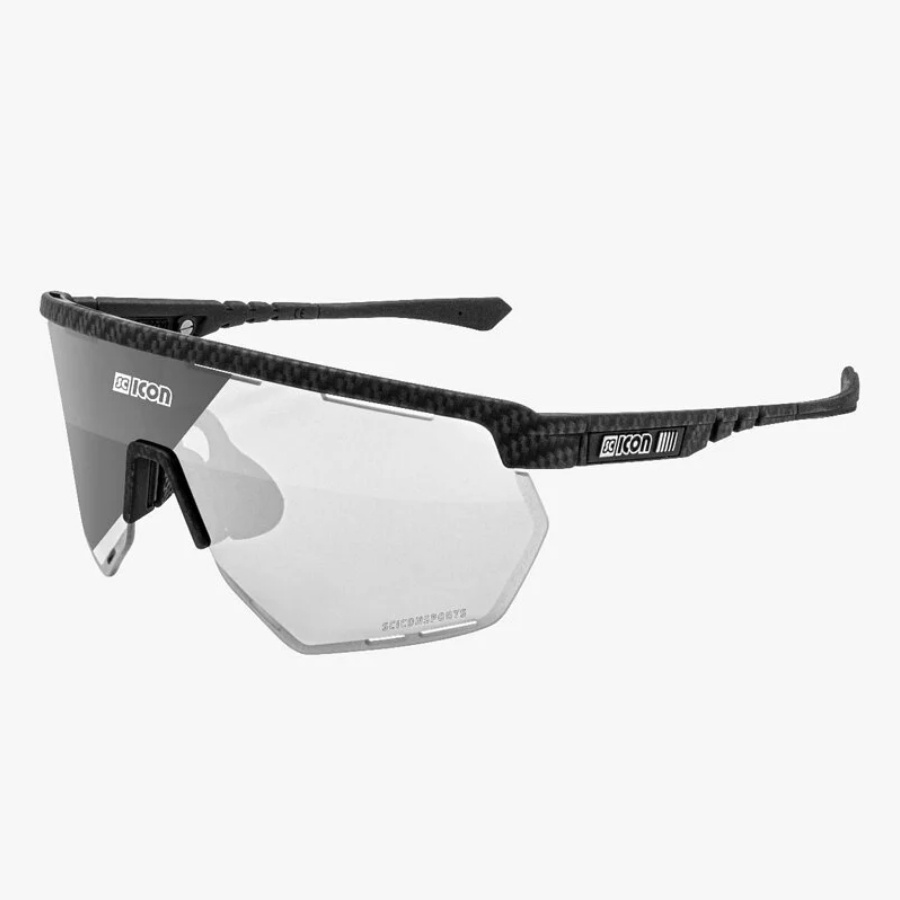 SCICON AEROWING 運動眼鏡 霧面碳纖紋框/鏡面銀片（變色片）