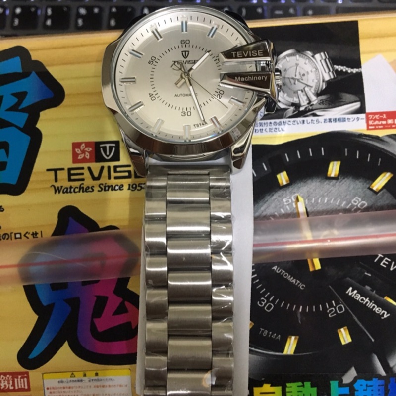 特威斯 TEVISE 酒桶造型手錶 雷鬼 機械手錶 含保證書