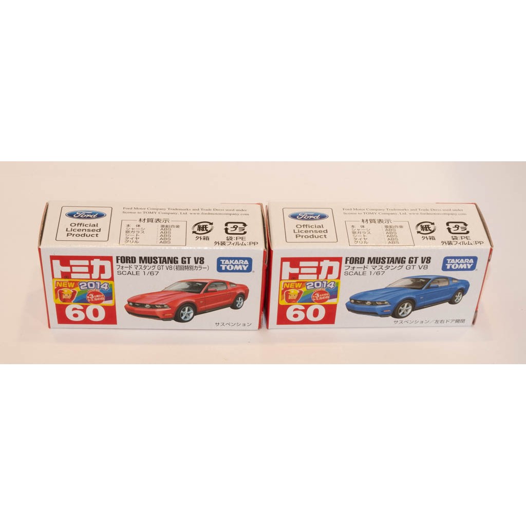 tomica 60 FORD MUSTANG GT V8 初回加一般 新車貼紙