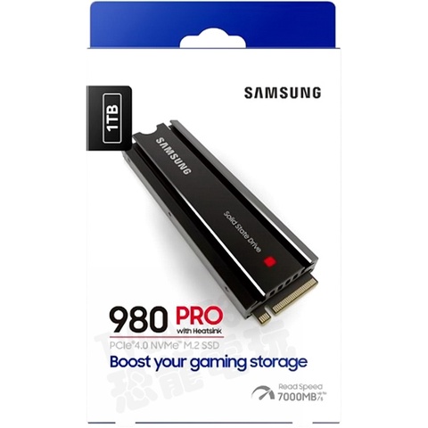 三星 SAMSUNG 980 PRO PCIE4.0 M2 2280 SSD 含散熱片 1TB MZ-V8P1T0CW