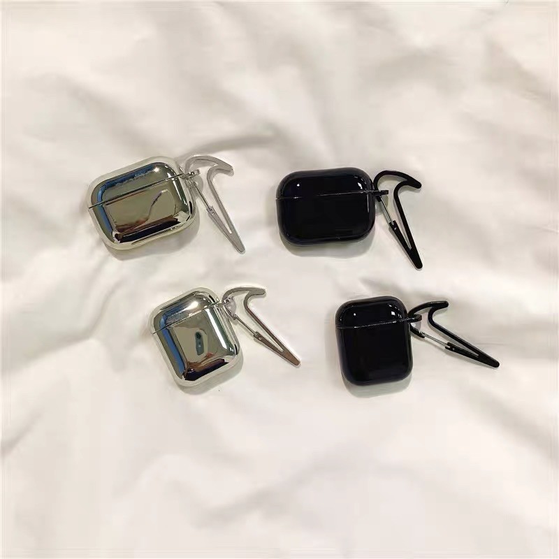 nike 勾勾 電鍍 銀色 黑色烤漆 airpods 1/2/pro /3耳機保護套 耳機套 tgp