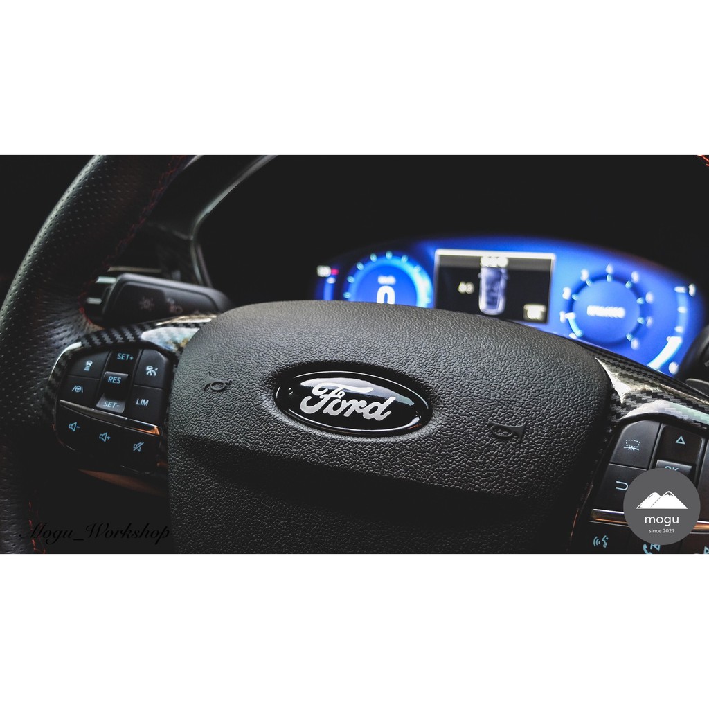 [膜谷包膜工作室] FORD 福特 2020 Kuga  Focus(全車系通用 方向盤專用車標膜 改色 改裝 卡夢