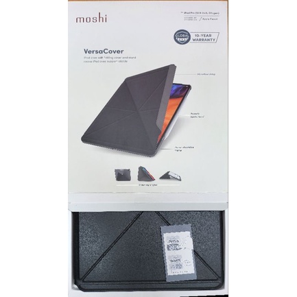 【moshi】iPad Pro 12.9-inch 多角度前後保護套-黑(適用 2021 5th Gen)