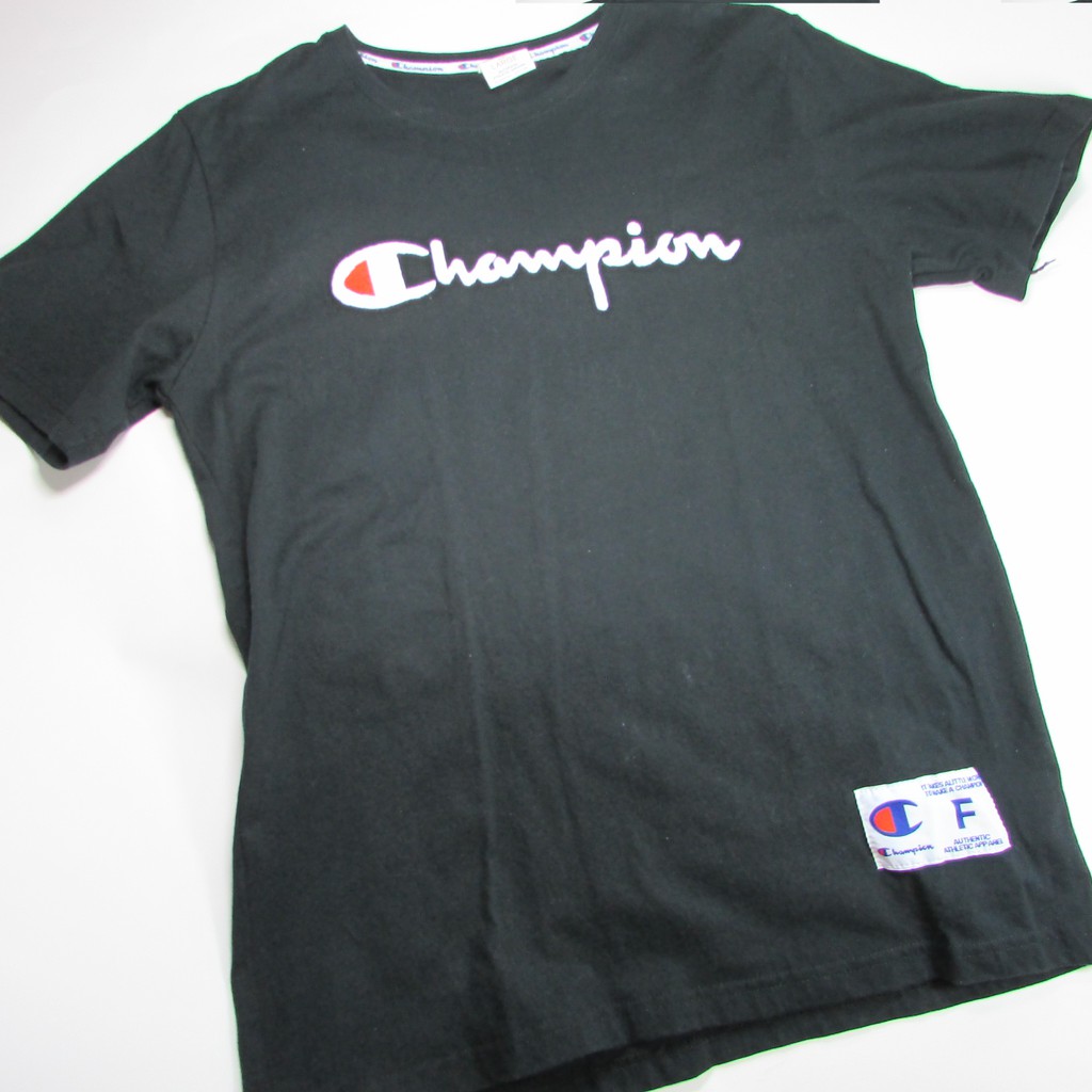 【穿過一次 二手】【Champion】立體刺繡大logo純棉短袖T恤