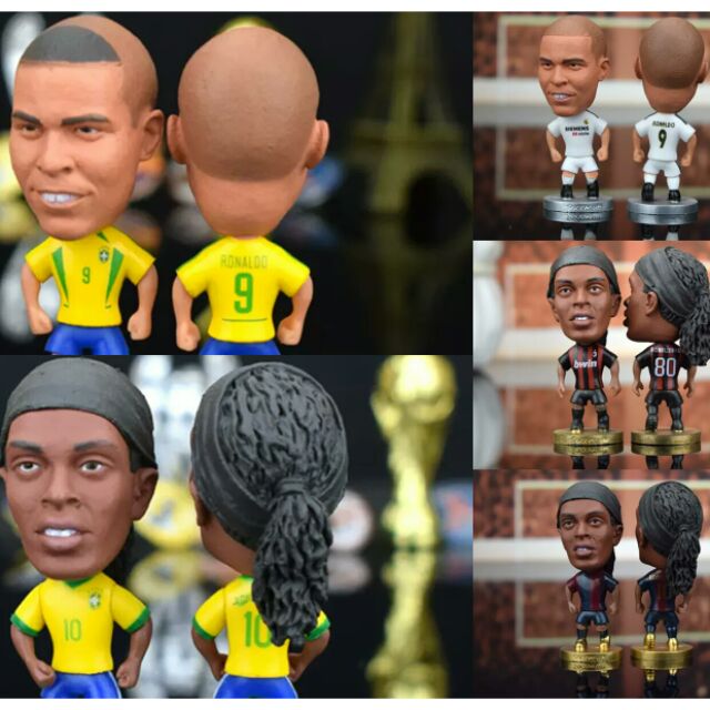 世界盃 足球明星公仔 巴西 皇馬 米蘭 巴薩 羅納度 小羅納度