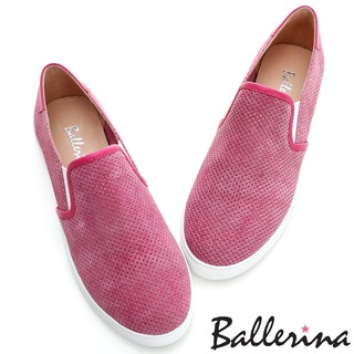Ballerina-牛麂皮鏤空洞洞厚底鞋-紫【BD600215PE】
