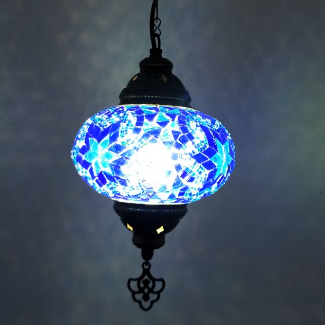 土耳其純手工馬賽克吊燈--單燈(大型燈罩) 贈LED燈