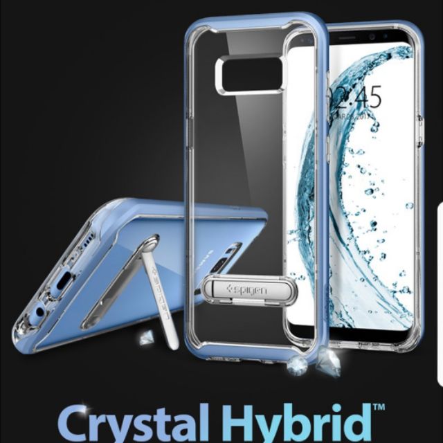 SPIGEN  S8 Plus Crystal Hybrid 雙層邊框透明背蓋立式保護殼