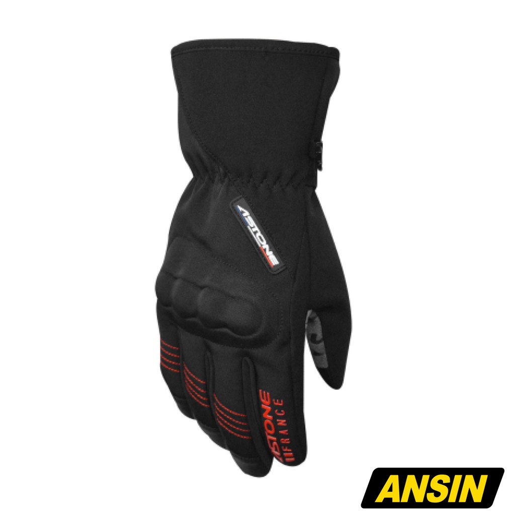 ASTONE 防摔手套 GA50 黑紅 冬季 防風防水 保暖手套 可觸控 隱藏護具 法國 | 安信商城