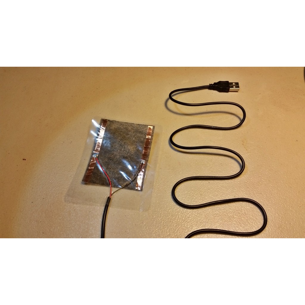 【銅板屋】USB 發熱片 冬天必備(1.2M) 保暖 加熱片(行動電源電腦可用) (可放入暖暖包內)