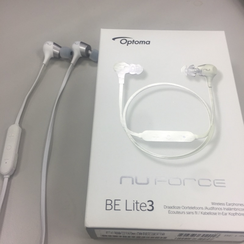 NuForce BE Lite3 白色 磁吸式高音質藍牙耳機(二手，近全新）