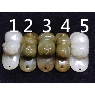 天然玉石緬甸玉翡翠a貨黃翡小豬豬事如意吊墬墬子編織手鍊手排戒指配件手把件擺飾招財旺財珠寶玉石首飾飾品任選其一