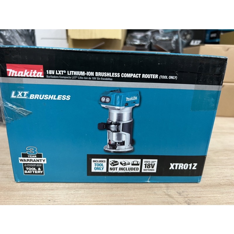 送原廠工具盒 花電 全新盒裝 MAKITA 牧田 美規 XTR01 XTR01Z 無刷修邊機  DRT50Z DRT50