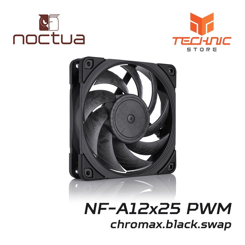 Noctua NF-A12x25 PWM chromax.black.swap 散熱器風扇