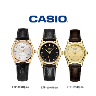 【WANgT】CASIO 卡西歐 LTP-1094Q 金框皮帶手錶 時尚簡約 文青 小巧錶面