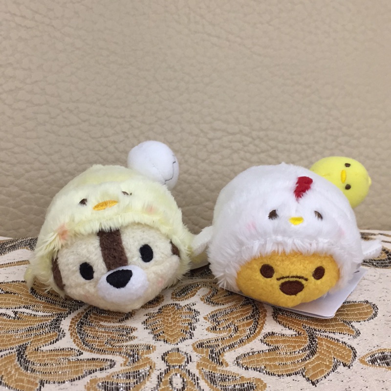 （絕版）東京Disney Store TsumTsum系列 2017 新年小雞款 奇奇 小熊維尼 娃娃公仔