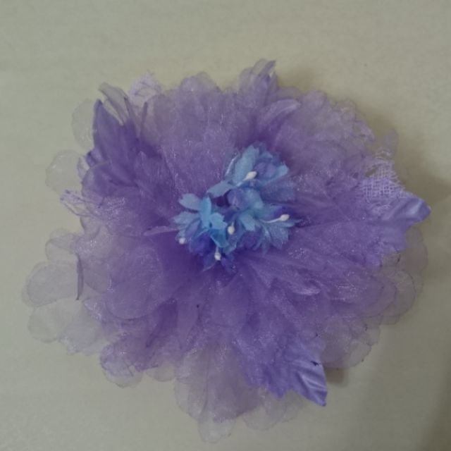 新娘頭飾/粉紫色造型花朵髮飾