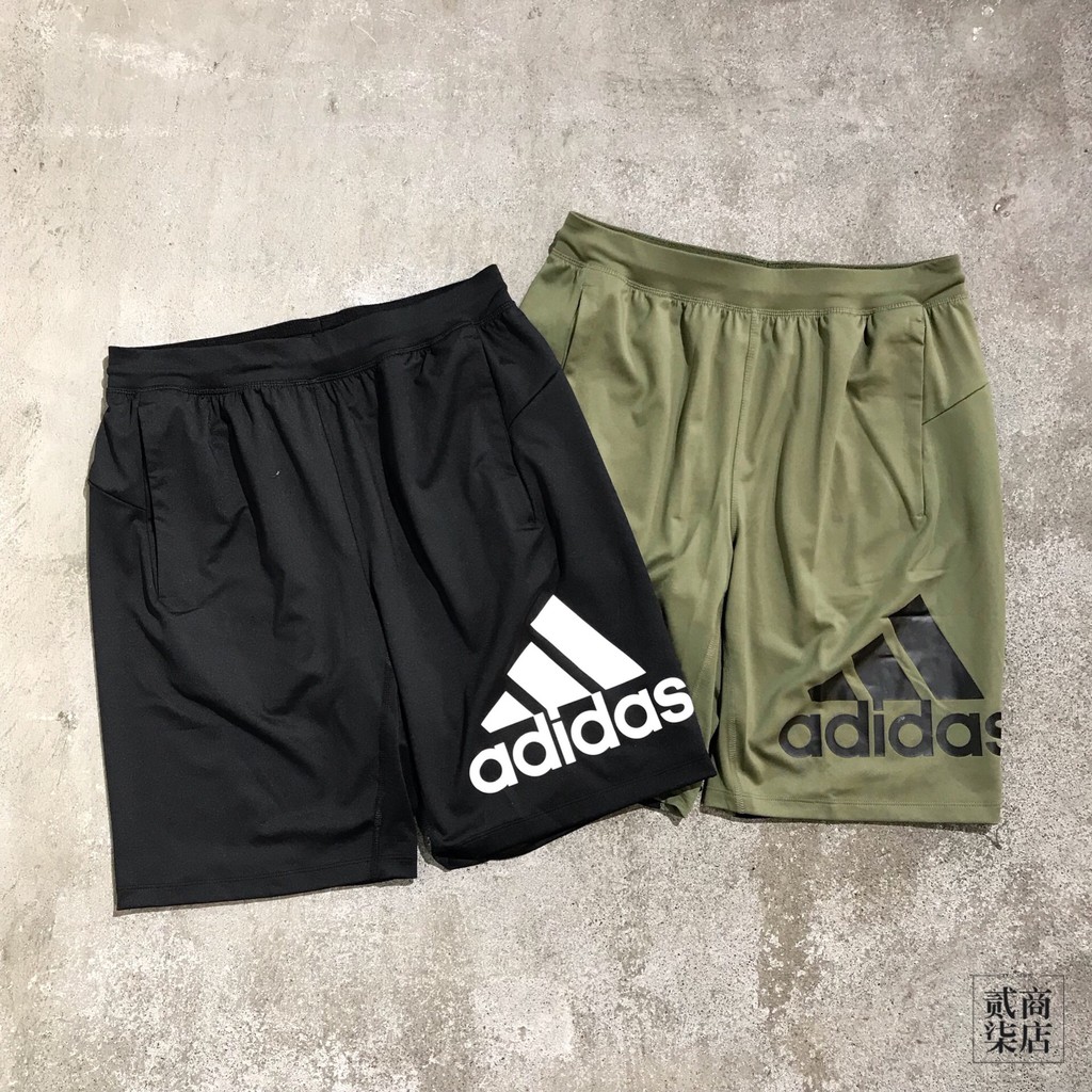 (貳柒商店) adidas 4KRFT Sport Badge 男款 運動 短褲 黑 DU1592 綠 DU1596