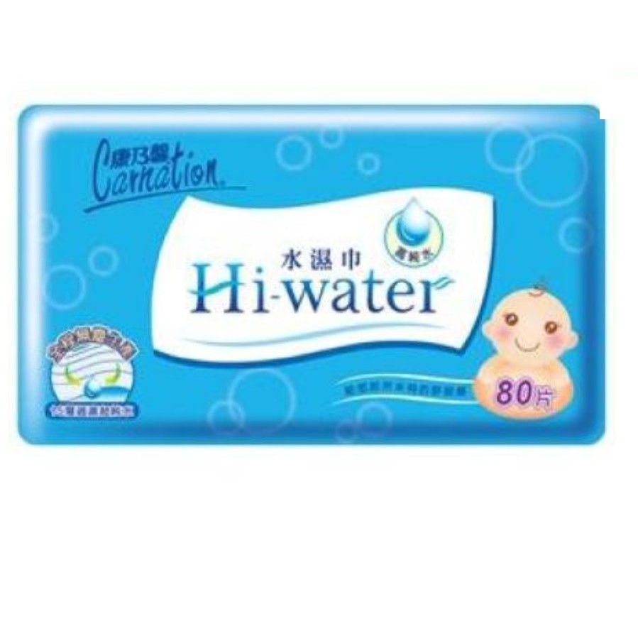 Hi-Water 康乃馨水濕巾80抽 無蓋