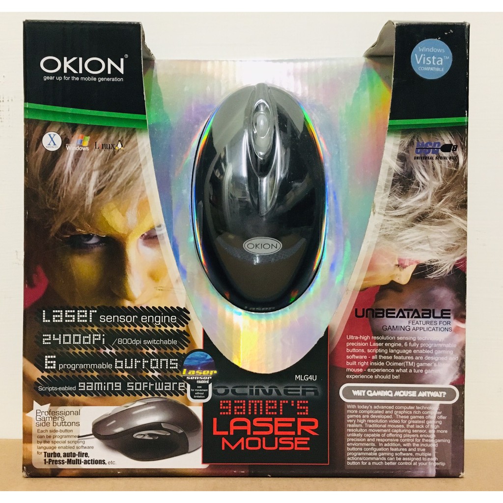 【美國品牌】OKION電競滑鼠 800/2400dpi