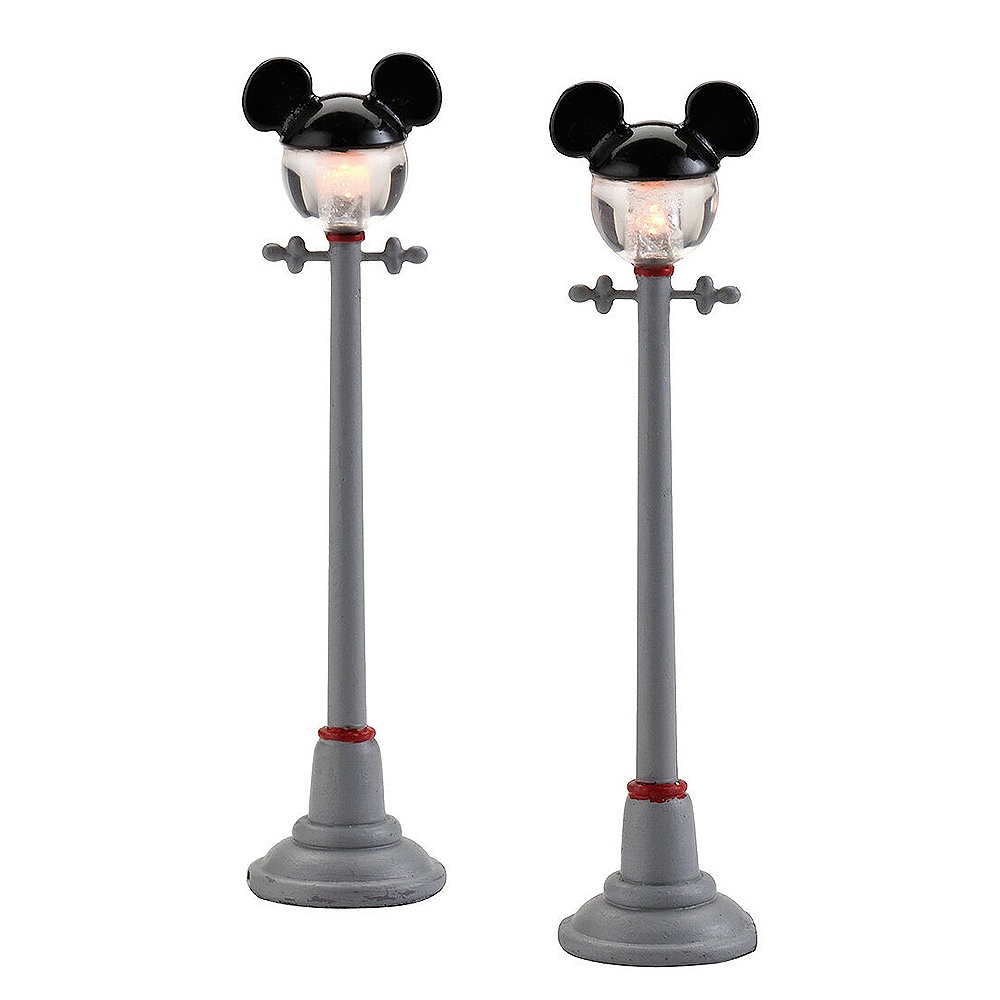 Enesco精品家飾 Disney 迪士尼 米奇造型街燈LED居家擺飾 (兩入一組) EN48121