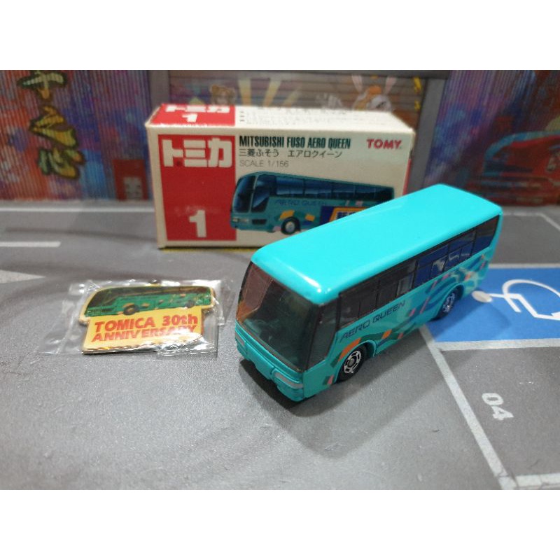 宥宥 TOMICA 多美小汽車 NO.1 MITSUBISHI FUSO AERO QUEEN 紅標 TOMY 新車貼