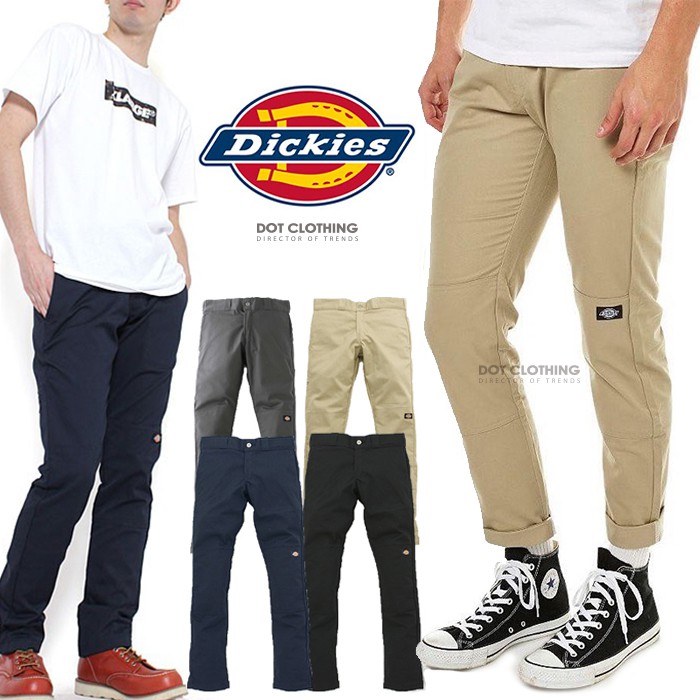 Dickies 811 Skinny Fit Work 美版 黑 卡其 深藍 窄版 直筒 工作褲 男 長褲 工裝 DOT