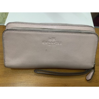 coach 粉色長夾 F52718 正品 二手 coach皮夾