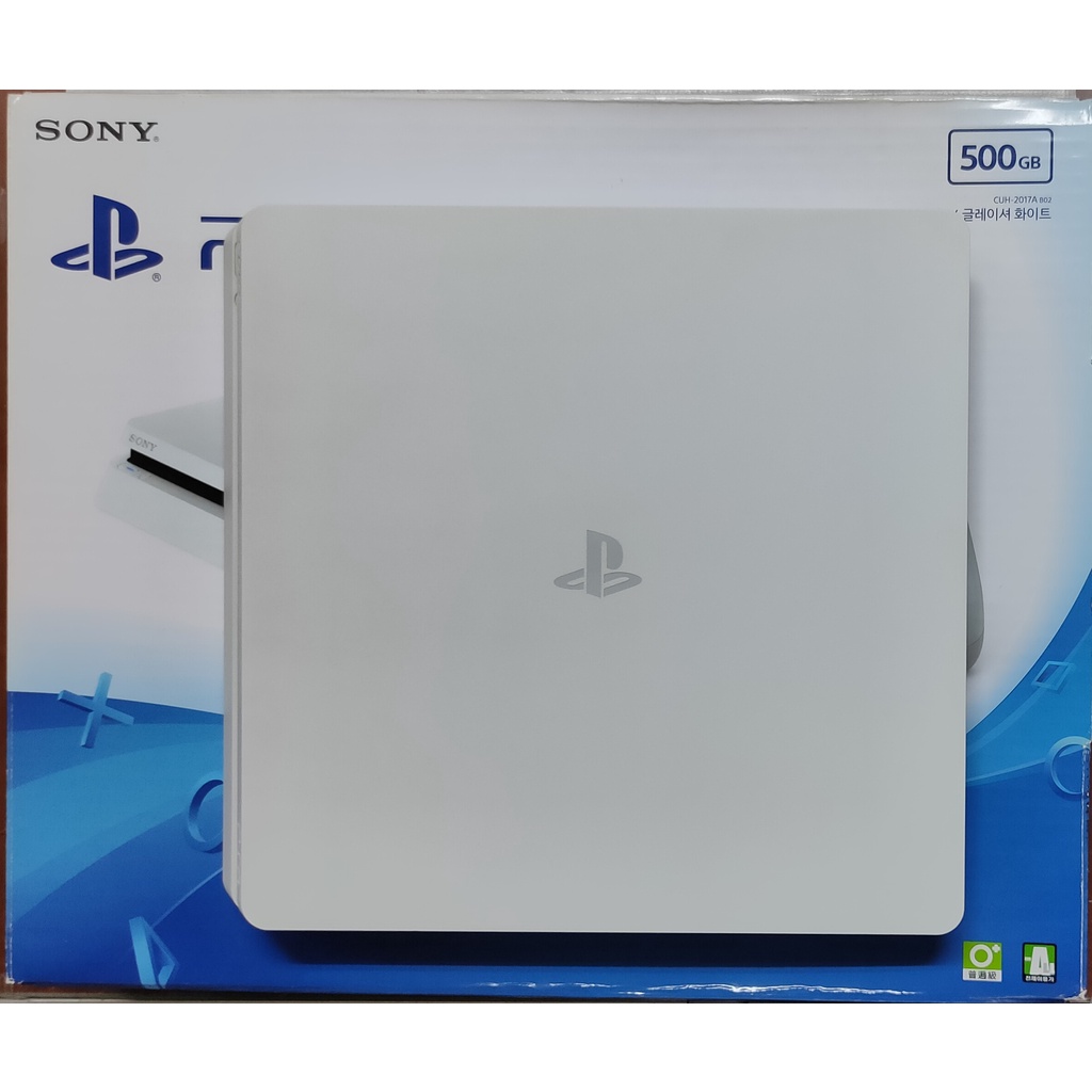 PS4 SLIM 2017A 500G 8.52 9成新 附原廠盒裝 冰河白 台灣原廠貨