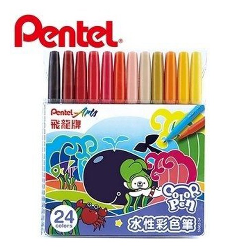 飛龍 PENTEL S3602-24 彩色筆24色 【金玉堂文具】