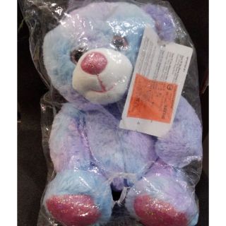 10吋夢幻藍紫色絨毛熊玩具熊（全新）