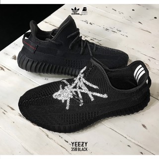 【逢甲 FUZZY】Adidas Yeezy Boost 350 V2 黑天使 鞋帶反光 全黑 黑魂 FU9006