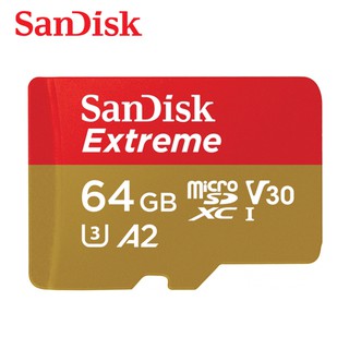 SANDISK Extreme 64G 128G 256G A2 V30 microSD U3 UHS-I 4K 記憶卡