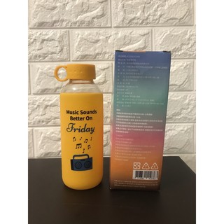 玻璃隨手瓶 有矽膠套保護