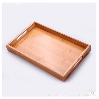 茶盤 竹製 託盤 長方形 麵包盤 歐式原木 茶杯託盤 酒店 飯店 餐盤 咖啡店 早餐店 家用