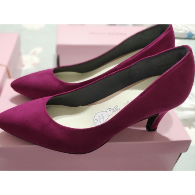 JELLY BEANS 貴氣桃紫紅高跟鞋24.5號