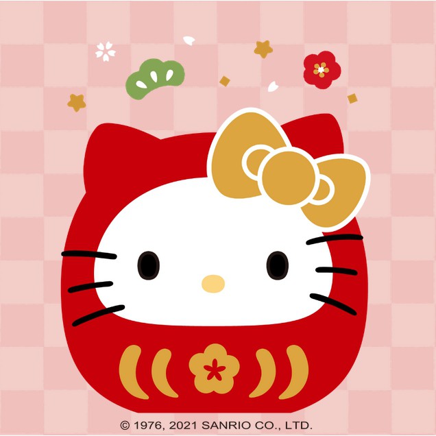 21年7 11 Hello Kitty 開運口金包達摩款花開款鼠年豬年化妝包萬用包 蝦皮購物