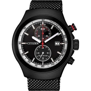 CITIZEN 星辰錶 Chronograph CA7015-82E 光動能碼錶計時腕錶/黑 43.5mm
