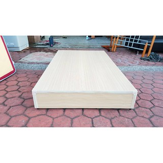 香榭二手傢俱*全新品白橡色 單人加大3.5x6.2尺床箱-床底-單人床-床架-單人木箱-中古床-床組-回收床墊-3分板
