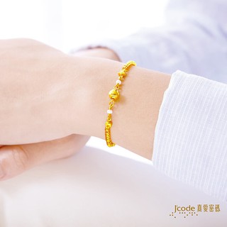 【永恆典藏館嚴選金飾】J'code真愛密碼【日月星辰】琉璃編織金手鍊 下標前請先詢價 做工精細時尚又保值