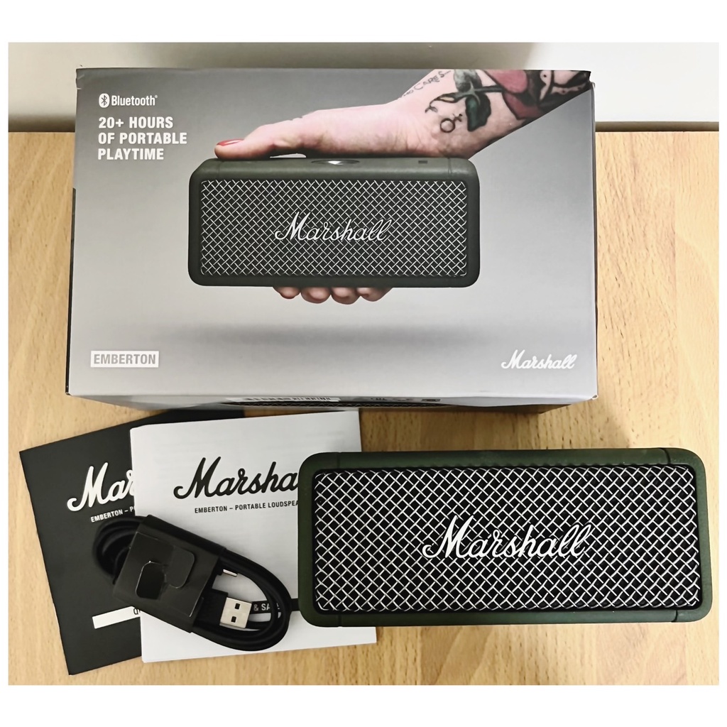 【Minhsuan】正品 Marshall Emberton 一代 攜帶式藍牙喇叭 隨身音響 森林綠 墨綠色