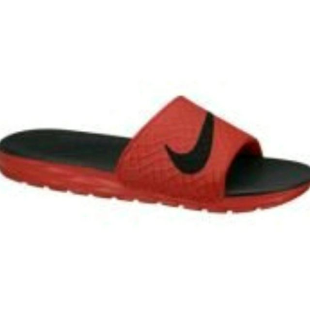 NIKE BENASSI SOLARSOFT運動拖鞋705474-600紅色黑*尺寸詢問*