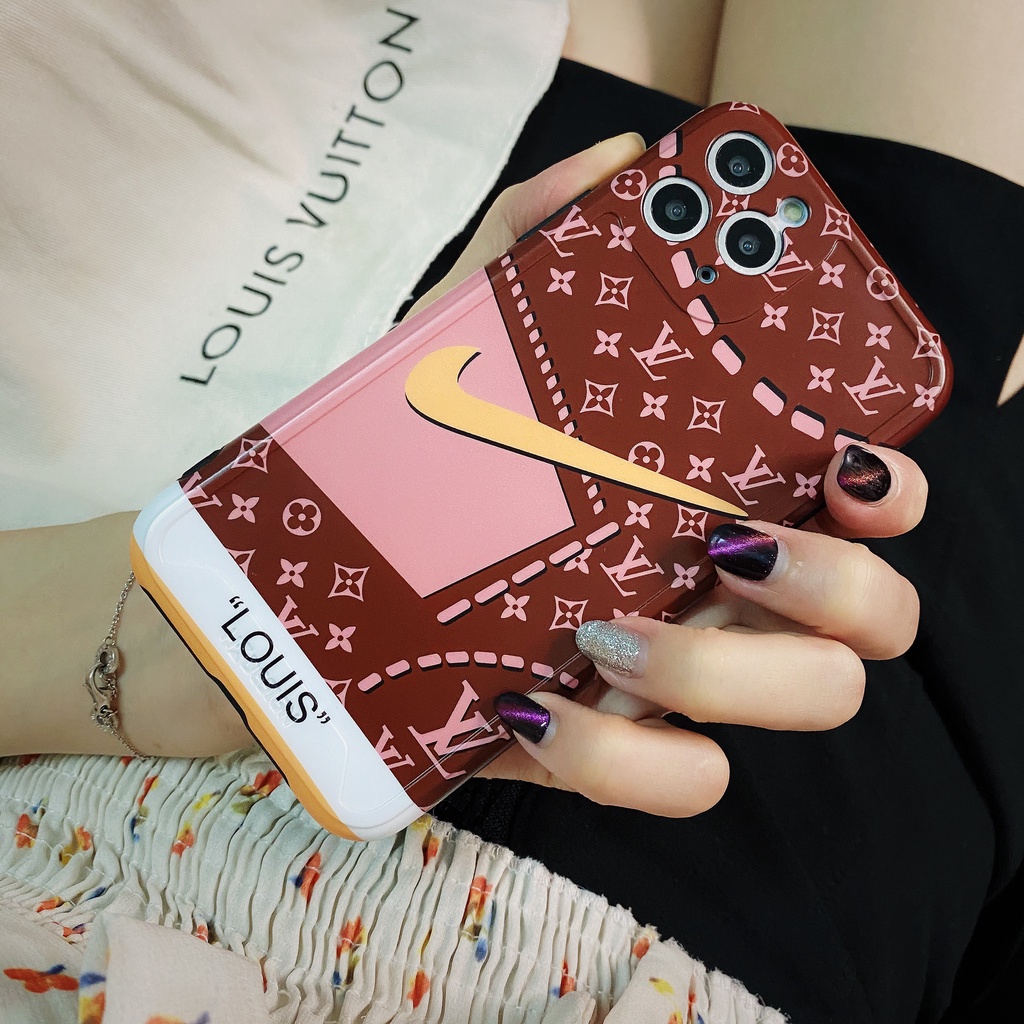 LV Louis Vuitton LV Louis Vuitton Expanding Stand holder Grip Leather iPhone  X Cover Protective C…