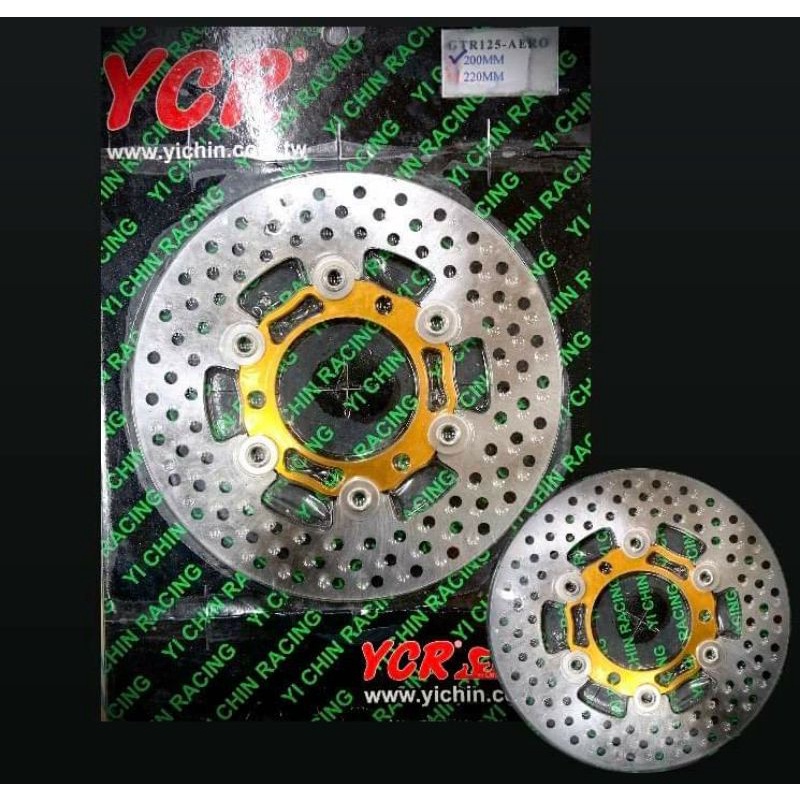 YCR!! GTR-AERO 不鏽鋼浮動碟盤200mm黑、紅、藍、金色