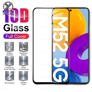 適用於 Samsung M52 5G 的 XICCI 鋼化玻璃全屏保護膜防爆 9H 全覆蓋全膠玻璃保護膜