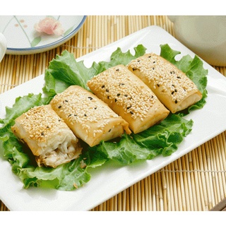 芝麻幹貝捲／10入／港式點心／蒸籠／電鍋料理／團購／冷凍食品／炸物